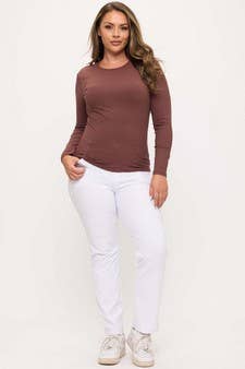 Ribbed Long Sleeve Plus Size