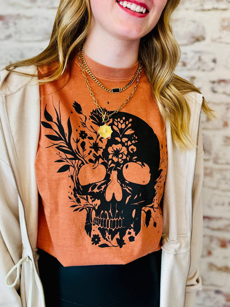 Floral Skull Tee