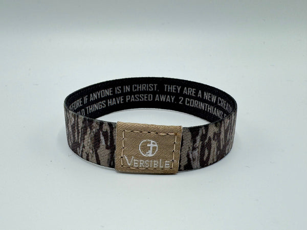 Versible® Wristbands - Tree Bark Camo / 2 Corinthians 5:17