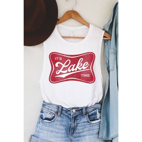ITS LAKE TIME GRAPHIC TANK TOP