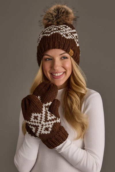Brown & White Hat