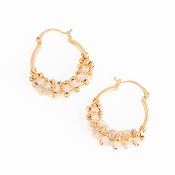Earrings Beaded Hoops
