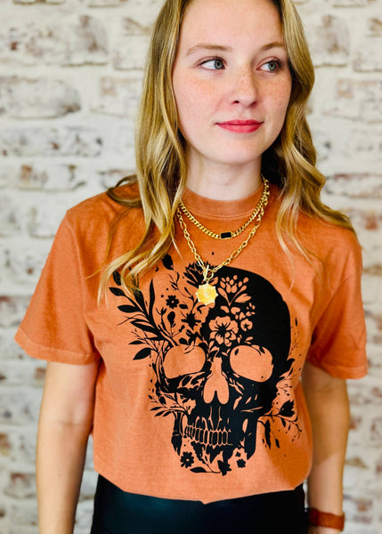 Floral Skull Tee