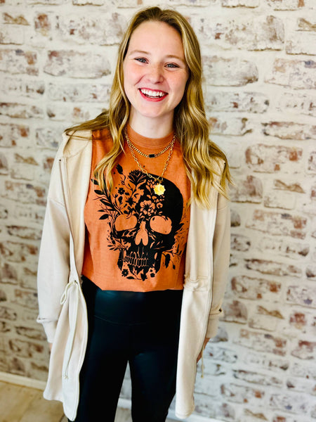 Floral Skull Tee