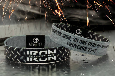 Versible® Wristbands - Iron Sharpens Iron / Proverbs 27:17