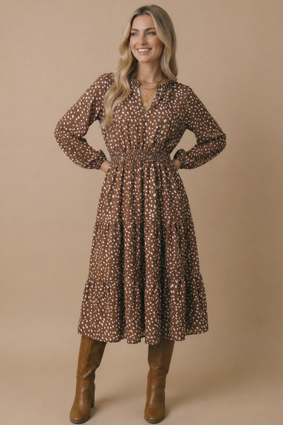 Fawn Print Dress