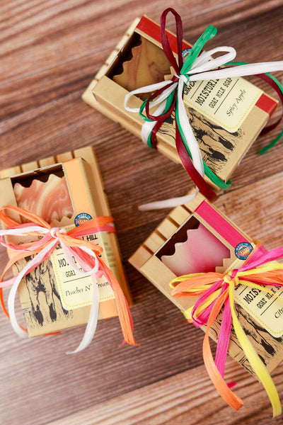 Gift Set | Wooden Soap Dish with Goat Milk Soap