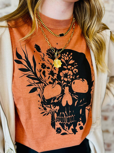 Floral Skull Tee