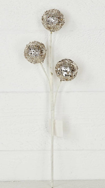 16in Fancy Glitter Ball Pickx3-Champaigne