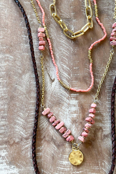 Daphne Necklace in Blush