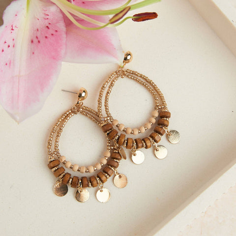 Double hoop earrings are a perfect blend of boho and elegance and a touch of dangle