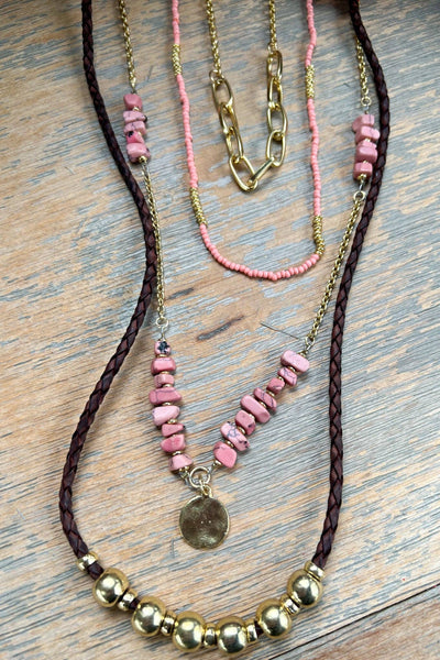 Daphne Necklace in Blush