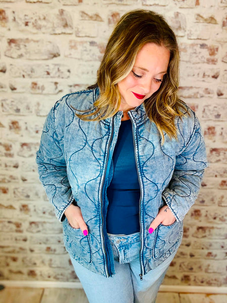 Plus Quilted Jacket