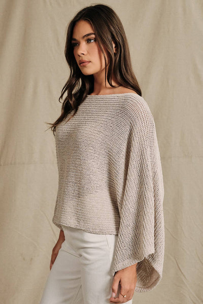 Boat Neck Knit Dolman Top