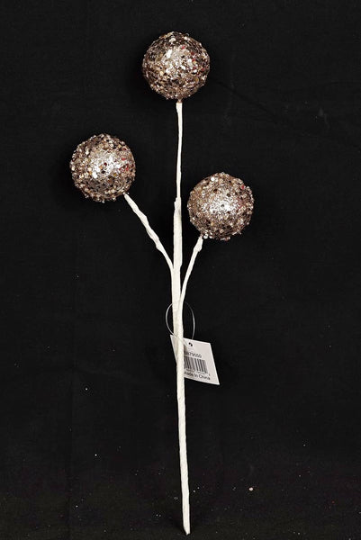 16in Fancy Glitter Ball Pickx3-Champaigne