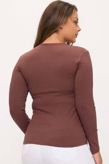 Ribbed Long Sleeve Plus Size