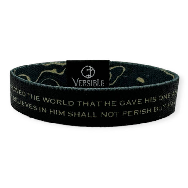 Versible® Wristbands - Gold Vein / John 3:16