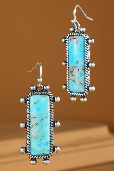 Western Stone Bar Earrings