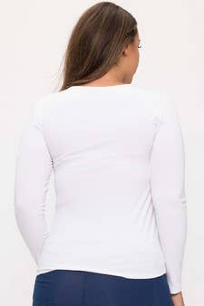 Ribbed Long Sleeve Plus Size