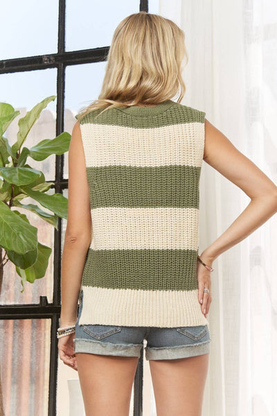 Sleeveless Knit Sweater