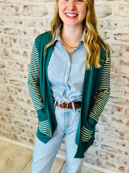 Emerald Cardigan Stripe