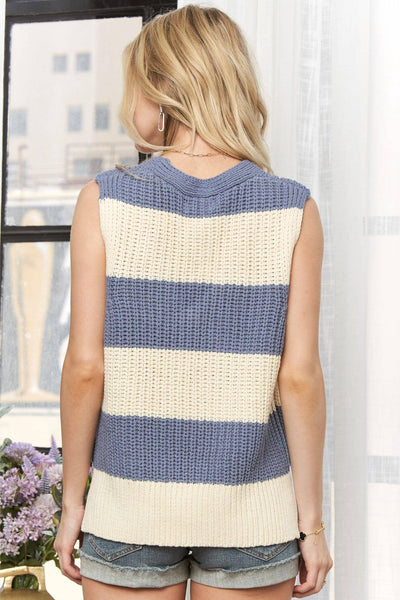 Sleeveless Knit Sweater