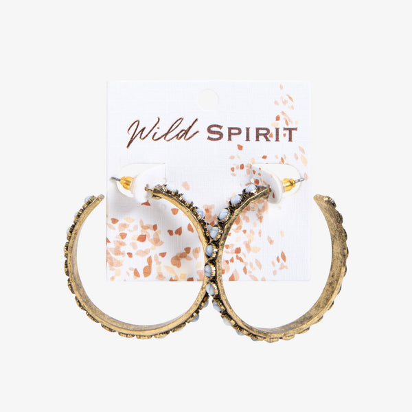 Wild Spirit Gold Hoop Earrings