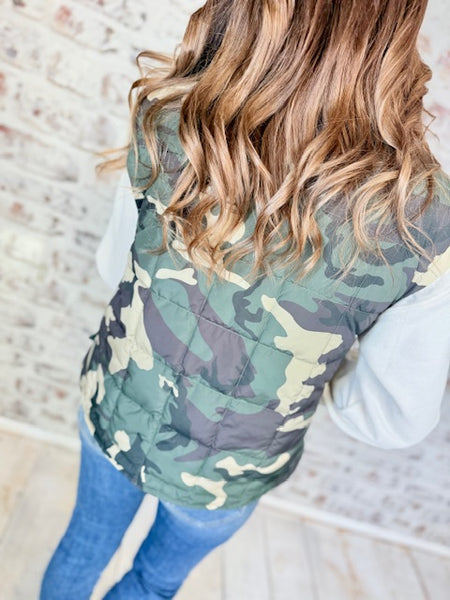 Camo Puff Vest