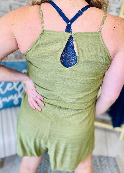 Afternoon Swoon Olive Romper